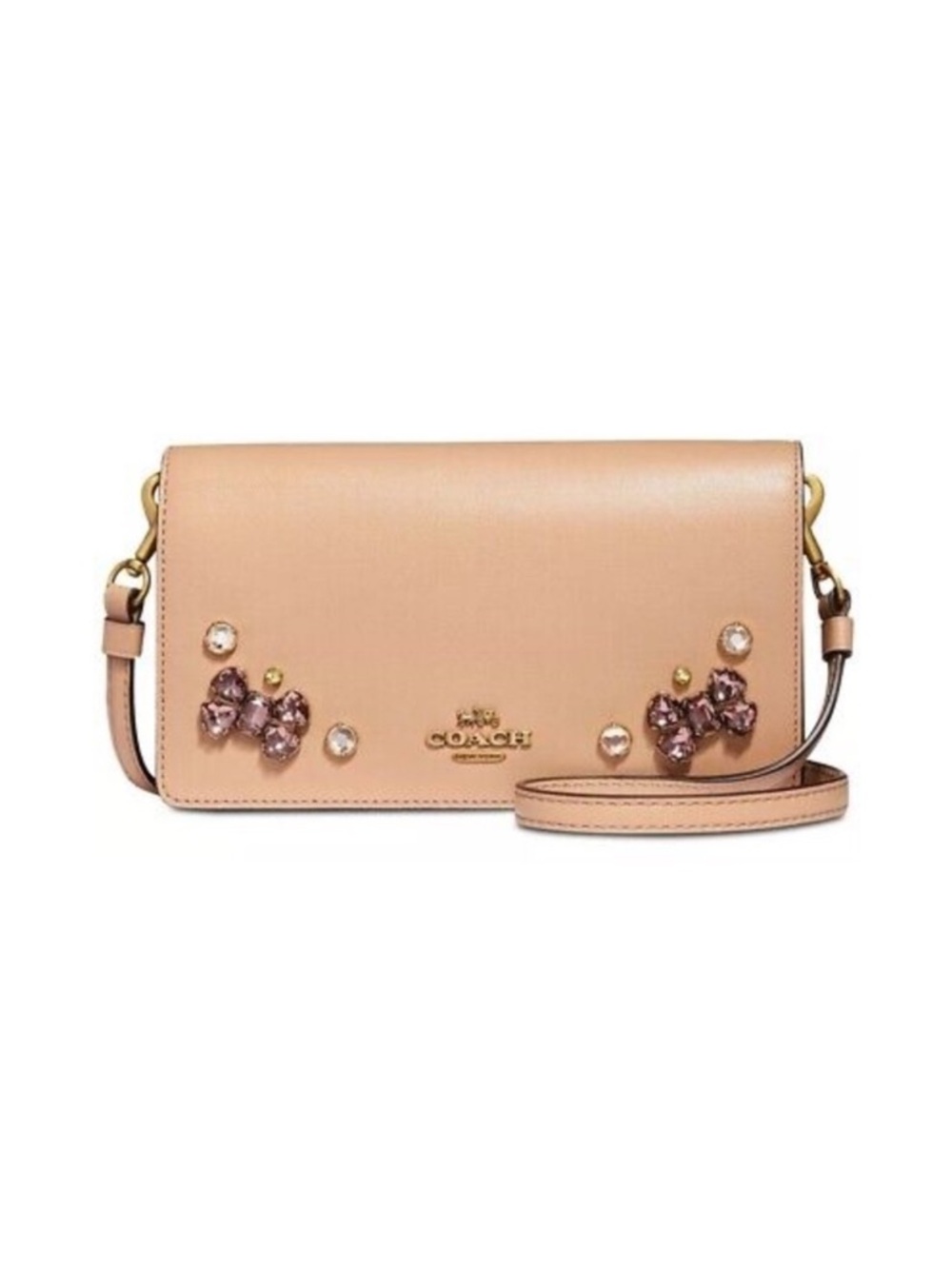 Coach Hayden Foldover Crossbody With Crystal Applique Beechwood